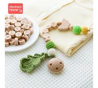 Chaîne De Tétine En Bois De Hêtre Pour Bébé, 1 Pièce, Clip Factice Personnalisé, Animal Rongeur, Tétine, Anneau De Dentition, Cadeau Pour Nouveau-Né, Accessoires