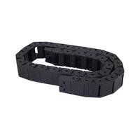 Chaîne de Trainage en Nylon Chaîne porte-câbles semi-fermée flexible noire 18 mm x 37 mm, 1 m (39,4 pouces)