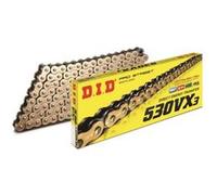 Chaine de transmission D.I.D 530 VX3 or/noir 126 maillons Uniforme G