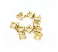 chaîne de transmission de la moto, Chaîne de moto 25H avec maillon principal de rechange for moteur 2 temps 47cc et 49cc, plusieurs tailles, noir et or(10pcs Gold)