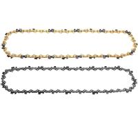 Chaîne de tronçonneuse, chaîne en acier, paquet 2, pas 3/8 LP for tronçonneuses électriques, plusieurs tailles barre (12 pouces, 47 maillons d'entraînement)(10 Inch 40drive Link)