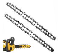Chaîne de tronçonneuse de 30,5 cm, pas de 9,5 mm, calibre 109,2 cm, 45 maillons d'entraînement pour Dewalt DCCS620, Ryobi, Echo et plus encore - DWO1DT612, R45 (2 chaînes)