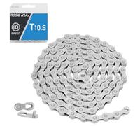Chaîne de vélo 10 vitesses - 116 maillons compatibles avec Shimano, SRAM, KMC, Connex | Chaîne antivol incluse