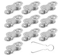 Chaîne de vélo 10 vitesses Shimano - Fermeture de chaîne à montage rapide pour VTT et vélo de route, avec pince antivol argentée, compatible avec chaîne Shimano 10 vitesses