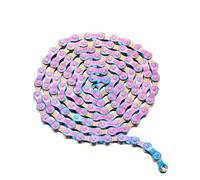 Chaîne de vélo 116 maillons 1/2" x 3/32" for VTT/route monovitesse 6/7/8/9/10/11/12 vitesses avec transmission plaquée argent pour vélos de montagne(Color-9-speed)