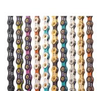 Chaîne de vélo 12 vitesses couleur diamant, chaîne de vélo VTT, vélo de route, ultra-légère et durable, chaîne à maillons manquants 12 V(SX12sL bianchi 1)