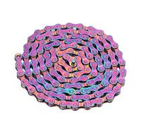 Chaîne de Vélo 6/7/8 Vitesses avec Crochet et Boucle Chaîne de Vélo de Montagne Galvanoplastie Colorée Double X Bridge Design Chaîne de Vélo VTT en Acier Au Carbone pour Vélo de Montagne de Route