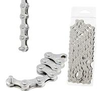 Chaîne de vélo 6/7/8 vitesses, chaîne de vélo universelle Oture 1/2" x 3/32", acier au carbone, chaînes à maillons lisses, 116 membres avec verrouillage à pression, convient à la plupart des véhicules