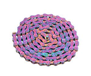 Chaîne de Vélo 6/7/8 Vitesses, Remplacement de Chaîne de Vélo Coloré pour Sram Campagnolo, Chaîne de Galvanoplastie Sensible à la Rouille Arc en ciel pour VTT de Route