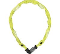 Abus Antivol à chaîne 1200 Web - Serrure à Combinaison en Acier spécial - Niveau de sécurité 2-60 cm - Jaune/Vert