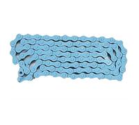 Chaîne de vélo, Chaîne de vélo colorée 1 vitesse 96L 1/2x1/8 pouces, chaînes à engrenages fixes for vtt et route, plusieurs couleurs uniques(Blu)
