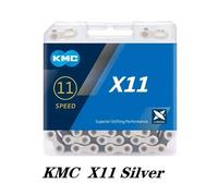 Chaîne de vélo de route/VTT X10 X11 X12 EL SL 8v 9v 10v 11v 12v 118L 126L avec maillon rapide pour SHIMANO SRAM KMC x11 Silver