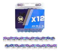 Chaîne de vélo galvanisée 116 L, 9 à 12 Vitesses, Durable, for la Plupart des vélos de Route et VTT.(Color el,12S)