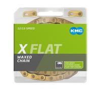 KMC Chaîne X Flat Silver Waxed 12V 126 maillons or