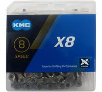 Chaîne de vélo KMC X8 114 maillons 6 7 8 pans 1/2x3/32 chaîne MissingLink argent