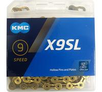 Chaîne de vélo KMC X9SL Ti-N 9 pans 114 maillons or manque maillons antivol...