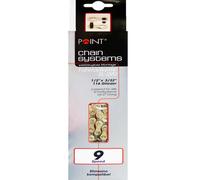 Chaîne de vélo Point SL-290 9 vitesses, 116 maillons - argent Snap-On, 1/2 x ...