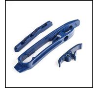 Chaîne de vélo, Polyurethane Chain Guard 3Pcs Long Lasting Wear Resistant Slider Compatible with Bike(Blue)
