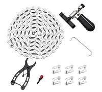 Chaîne de vélo pour 6/7/8 vitesses | Kit de réparation de chaînes avec coupe-chaîne et pince - Connecteurs compacts de liaison avec installation et remplacement faciles pour adultes et débutants