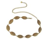chaine de ventre Lien ceinture accessoires sud-ouest soleil étoile éclatement estampillé métal médaillon chaîne Cowgirl robe d'été taille pour robes(E Carving Gold)