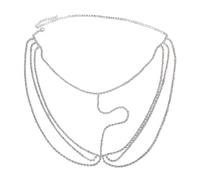 Chaîne de visage en métal pour homme - Accessoire de boîte de nuit - Voile multicouche élégant pour fête de mariage, taille unique, Comme décrit