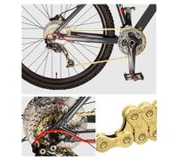 Chaîne de VTT et vélo de route 8/9/10/11/12 vitesses avec revêtement doré à trois couches sous vide pour une forte protection contre la corrosion, compatible avec T8S/T9S/T10S/T11S/T12S, montage