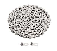 Chaîne de VTT ZIXINNKC 6, 7 et 8 vitesses, universelle, en acier, 116 maillons, argentée, pour vélo de route. Accessoire vélo.