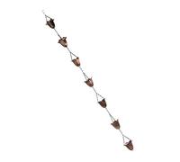 Chaîne d'eau de pluie en fer avec motif fleur, BronzeTulipRainCh | Décorations uniques antirouille conçues comme des fleurs pour un drainage attrayant et efficace de l'eau en plein air
