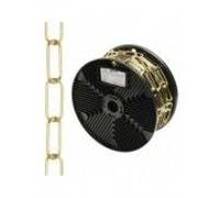 Chaîne décorative lisse laitonnée 3,4x43 mm. Rouleau 20 mètres