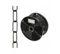 Chaîne décorative lisse noire 3,4x43 mm. Rouleau 20 mètres