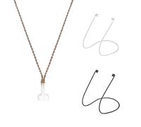 Chaîne d'écouteurs magnétique Anti-Perte 1 pièce avec 2 Morceaux de Cordon d'écouteur, Sangle Anti-Perte en métal, chaîne d'écouteur Anti-Perte Suspendue au Cou, à la Mode et Belle