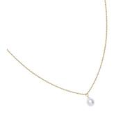 Chaîne délicate avec pendentif en forme de fleur - En cuivre léger - 45 + 5 cm de long - Pour un usage quotidien - Collier léger avec fausses perles, taille unique, Comme décrit, Comme décrit.