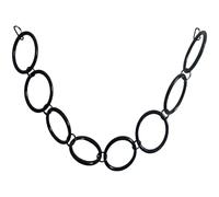 Chaîne d'escalade en forme de serpent noir à 8 anneaux - Longueur réglable - Plastique sûr - Modélisation flexible - Amusement multifonction - Facile à nettoyer et à ranger - Pour enrichir les