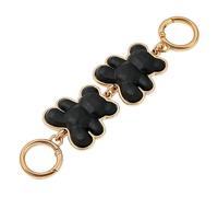 Chaîne d'extension de sac à main Petit Ours, sangle de sac de remplacement, charms pour sac bandoulière pour fabrication de sac fourre-tout Chaîne en or Noir