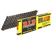 D.I.D Racing Chain Chaîne 420D – 134 maillons avec joint clip (RJ) Noir & Noir