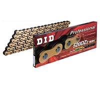 Chaîne dID 520, 114 maillons de dZ2 renforcé or (standard) avec de verrouillage clip ouverte