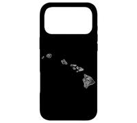 Chaîne d'île hawaïenne Topo Carte de topographie Souvenir hawaïen Coque pour iPhone 17 Pro Max
