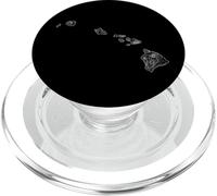 Chaîne d'île hawaïenne Topo Carte de topographie Souvenir hawaïen PopSockets PopGrip pour MagSafe