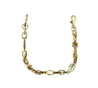 Chaîne Dorée Sac à Main Femme, Anse Métal de Remplacement pour Pochette et Sac Bandoulière, Bandoulière Élégante avec Breloques & Charms,Portefeuille et Chaîne Pantalon,Accessoires de mode pour femmes