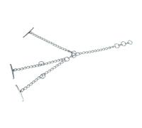 Chaîne double tyrolienne zingué avec mousqueton Kerbl Argenté 5x45x100 cm