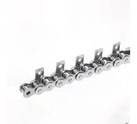 Chaîne Droite En Acier Inoxydable 304 08B-1 Avec Oreille - Chaîne De Convoyeur À Transmission Industrielle À Un Ou Deux Trous, 1 Pièce(1 Ear 2 Hole)