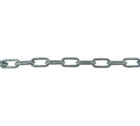 Chaîne droite soudée maillon long - acier zingué - Diamètre 6 mm x 2 m