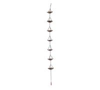 Chaine eau de pluie en fer fleur bronze fleur de prunier | Décorations uniques antirouille conçues comme des fleurs pour un drainage attrayant et efficace de l'eau en plein air