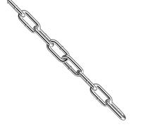 Chaîne en acier inoxydable, 6MM × 2M Chaîne de sécurité robuste, chaîne métallique épaisse pour bateau, chaîne d'ancre, barrière de clôture, antivol, balançoire, chaînes pour pneus.