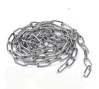 Chaîne en Acier Inoxydable KAIISSA 304 Maillons de Chaîne Soudés Résistants pour Suspendre la Clôture, Marcher la Chaîne de Chien, Chaîne de Balançoire, Charge Maximale 200 KG, 4 MM - 2 Mètres