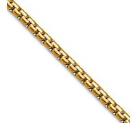 Chaîne en acier inoxydable plaqué Ip jaune poli 3 mm - Bijoux cadeau pour maman, 61 centimeters, Métal Acier inoxydable, Pas de gemme