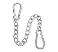 Chaîne en Acier Inoxydable pour Balançoire Suspendue Extérieure, 30cm | Maillon Soudé sans Joint, Longueur Réglable, 1 Pièce avec 2 Mousquetons, Usage Maison Jardin Style Aléatoire