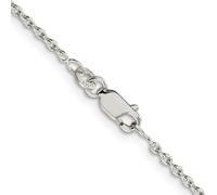 Chaîne en argent sterling 925 poli de 1,95 mm avec pince de homard pour femme - 46 cm