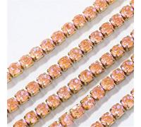 Chaîne en cristal de verre à coudre pour vêtements, accessoires de vêtements, 1 m, Juicy Peach Mi SS8.5#1M