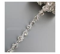 Chaîne en cristal de verre de 45 cm, garniture en strass scintillants, ruban métallique, décoration for robe de mariée, accessoires vestimentaires pour Fête Vêtements(Style 5)